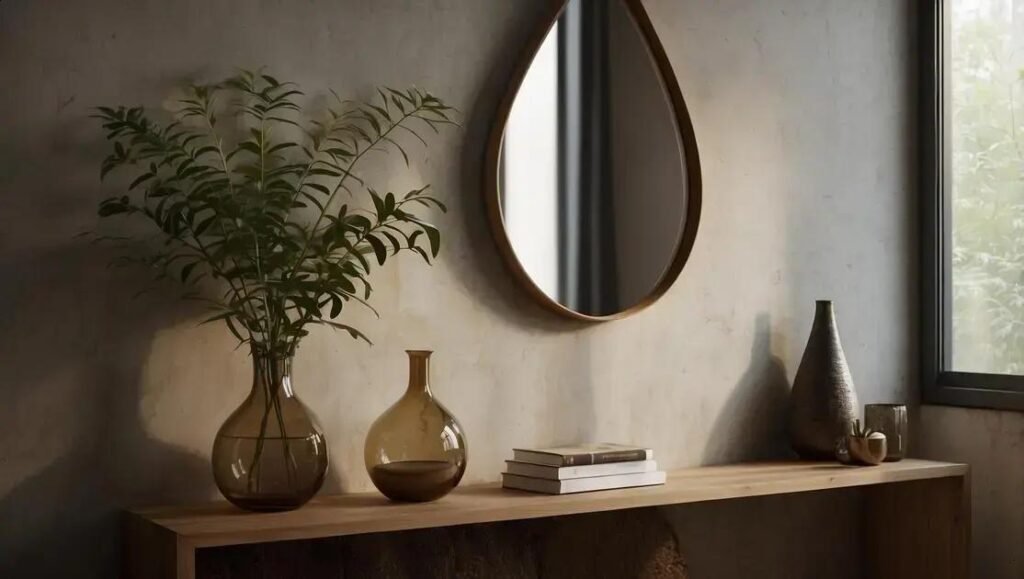 spelho decorativo orgânico gota d’água 35x70 cm: charme e estilo para sua parede